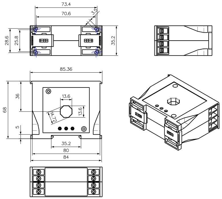 HTIB-CE 系列真有效值电电流变送器